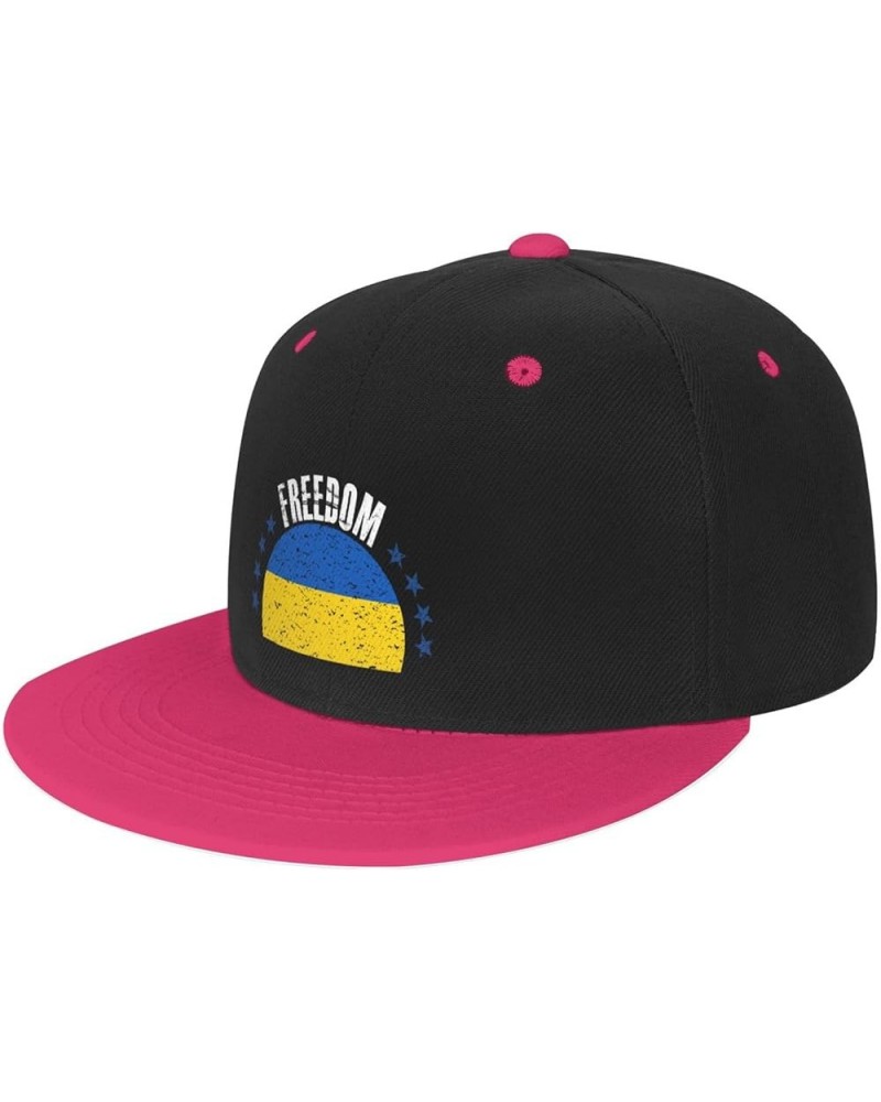 The Ukraine Flag and Freedom Baseball Cap for Men Women Snapback Hat Adjustable Flat Bill Hats Pink $12.61 Baseball Caps