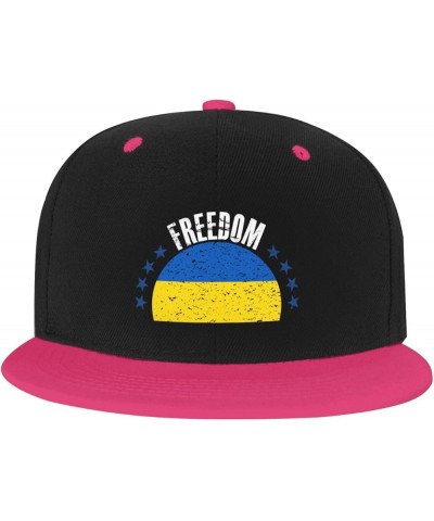 The Ukraine Flag and Freedom Baseball Cap for Men Women Snapback Hat Adjustable Flat Bill Hats Pink $12.61 Baseball Caps