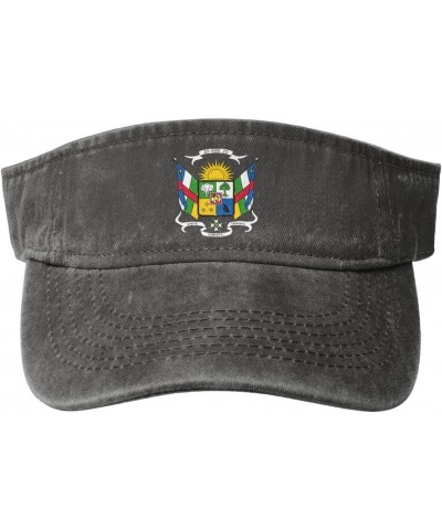 Coat of Arms Central African Republic Unisex Empty Top Sport Sun Visor Hats - Running, Outdoor Activities, Daily Caps Deep He...