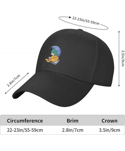 Cute Little Boy in Raincoat Baseball Cap for Men Women Hat Adjustable Truck Driver Baseball Caps Dad Hats Black $9.84 Rain Hats