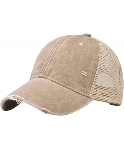 Men Ladies Hat Fashion Baseball Cap Denim Buckle Outdoor Sunscreen Sunshade Hat Running Hats Men Khaki $10.61 Newsboy Caps