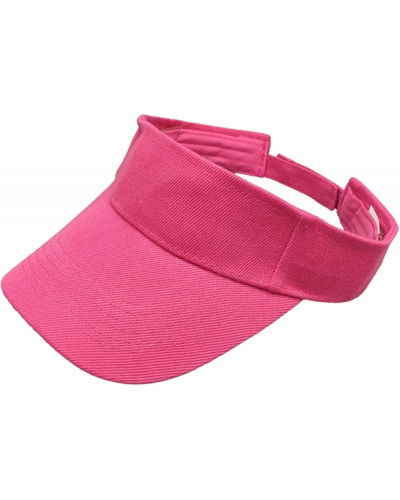 Sun Sport Visors Hat Fits Men Women, Running Beach Cap Long Brim Summer Gifts Birthday Easter Hot Pink $6.47 Visors