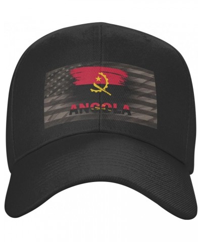 Vintage Angola Flag Classic Duckbill Caps for Stylish Sun Protection Outdoor Black $14.33 Baseball Caps