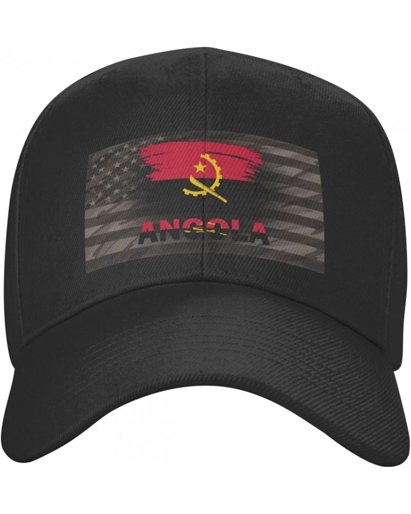 Vintage Angola Flag Classic Duckbill Caps for Stylish Sun Protection Outdoor Black $14.33 Baseball Caps