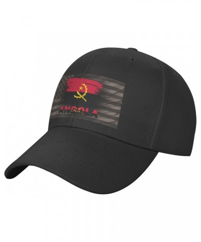 Vintage Angola Flag Classic Duckbill Caps for Stylish Sun Protection Outdoor Black $14.33 Baseball Caps