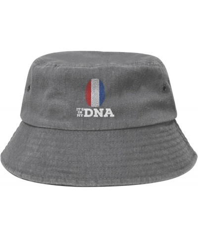 Yugoslavia It's in My DNA Bucket Hat for Men Women Outdoor Washed Cotton Sun Hats Travel Beach Hat Gray $13.87 Bucket Hats