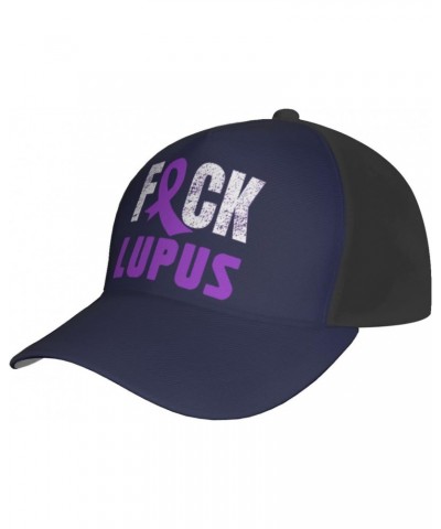 Fuck Lupus Purple Ribbon Cap Tucker Hat Adjustable Sports Baseball Caps4 $17.90 Baseball Caps