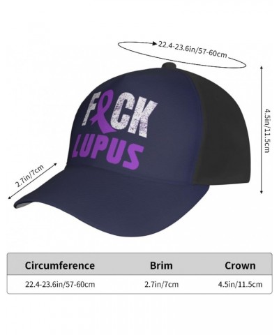 Fuck Lupus Purple Ribbon Cap Tucker Hat Adjustable Sports Baseball Caps4 $17.90 Baseball Caps