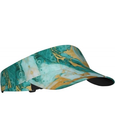 Cherry Blossoms Tree Print Sunscreen Visor Cap Summer Uv Sun Hat Baseball Cap, Tennis Visor Outdoor Beach Hat Turquoise Blue ...