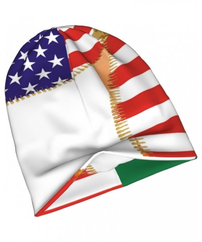 American Flag and Ireland Flag Beanie,Soft Warm Skull Cap Stretchy Knit Hat for Men and Women Black $12.81 Skullies & Beanies