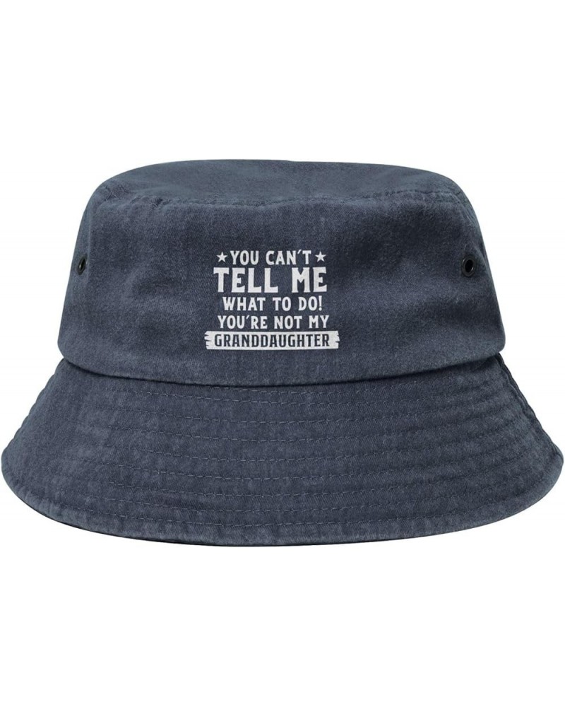 You Can't Tell Me Whats to Do You're Not My Granddaughter Bucket Hat Summer Travel Sun Hat Fisherman Cap for Women Men Black ...