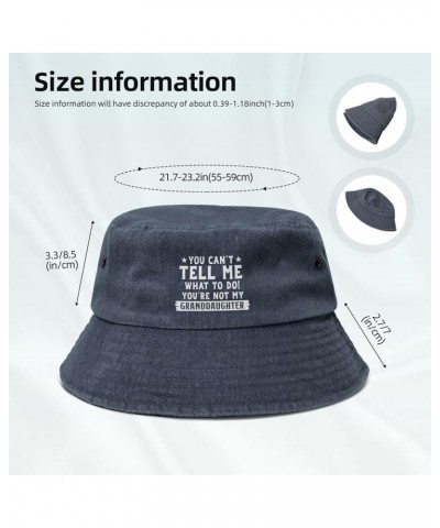 You Can't Tell Me Whats to Do You're Not My Granddaughter Bucket Hat Summer Travel Sun Hat Fisherman Cap for Women Men Black ...