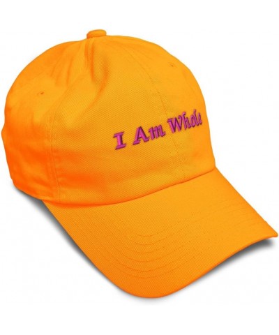 Soft Baseball Cap I Am Whole Cotton Dad Hats for Men & Women Orange $15.11 Baseball Caps