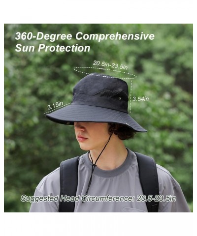 Sun Hats for Women UV Protection, Men Sun Hat UPF 50+ Bucket Hat, Women Bonnie Hat Wide Brim Hiking Hat Fishing Hat 01-dark G...