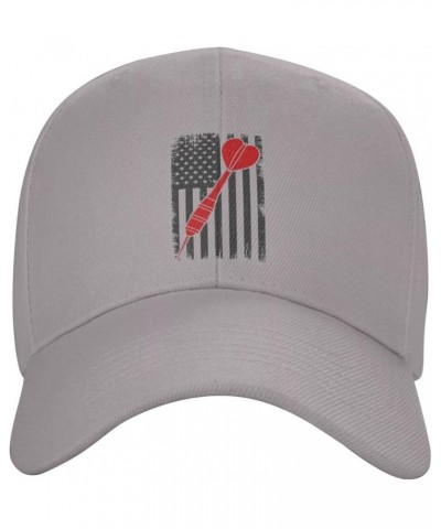 Darts American Flag Baseball Caps for Men Women Hat Adjustable Cap Trucker Hats Dad Cap Gray $12.79 Baseball Caps