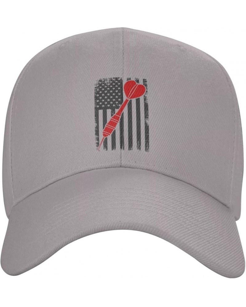 Darts American Flag Baseball Caps for Men Women Hat Adjustable Cap Trucker Hats Dad Cap Gray $12.79 Baseball Caps