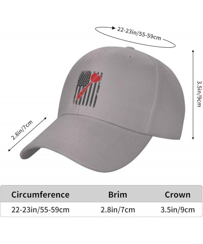 Darts American Flag Baseball Caps for Men Women Hat Adjustable Cap Trucker Hats Dad Cap Gray $12.79 Baseball Caps