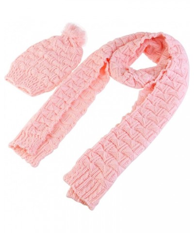 Knitted Hat Scarves for Women Men Caps and Hats Bonnet for Men Mens Hats Fitted Men Suits Hat Women's Pink $11.81 Skullies & ...