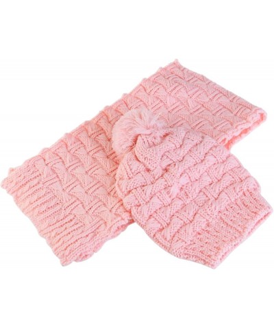 Knitted Hat Scarves for Women Men Caps and Hats Bonnet for Men Mens Hats Fitted Men Suits Hat Women's Pink $11.81 Skullies & ...