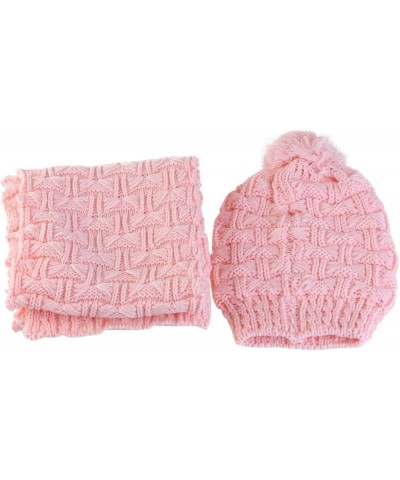 Knitted Hat Scarves for Women Men Caps and Hats Bonnet for Men Mens Hats Fitted Men Suits Hat Women's Pink $11.81 Skullies & ...