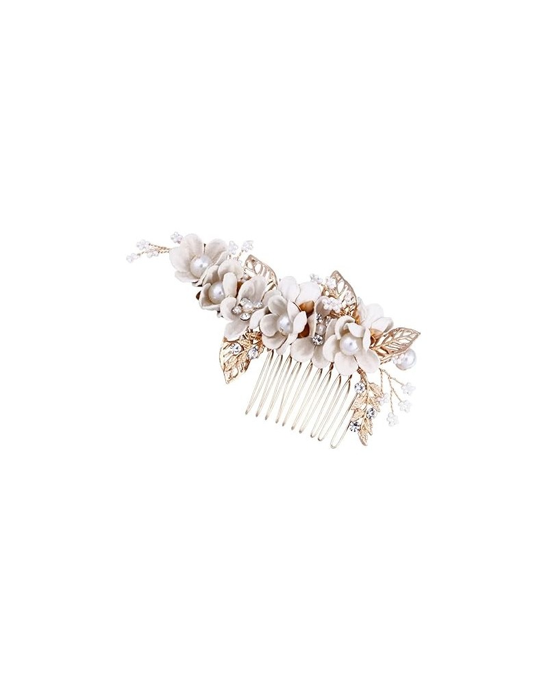 bride bridal side comb hair girls hair accessories white Mori Department hair clips for braids hair comb headgear Korean wedd...