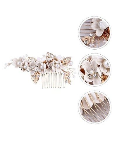 bride bridal side comb hair girls hair accessories white Mori Department hair clips for braids hair comb headgear Korean wedd...