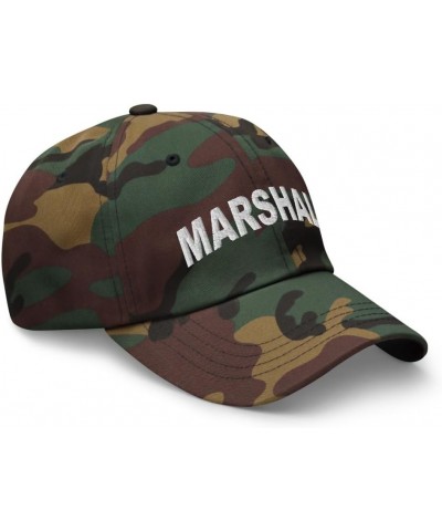 Marshall Wisconsin Hat Marshall WI Cap Embroidered Dad Hat Adjustable Strap Closure Unisex Green Camo $16.80 Baseball Caps