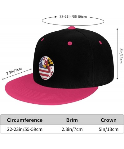 Yin Yang Flag Combination of America and Maryland Snapback Hat for Men Women Baseball Cap Trucker Flat Bill Hats Dad Caps Pin...