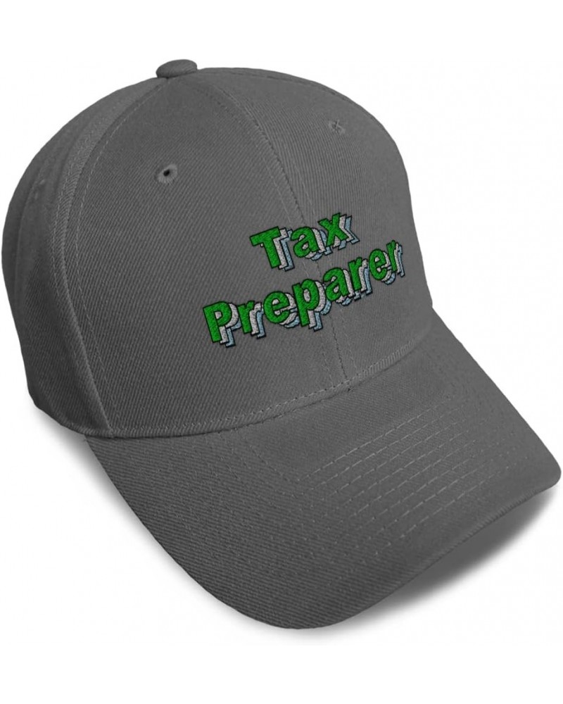 Custom Baseball Cap Tax Preparer Accountant Acrylic Bookkeeper Dad Hats for Men and Women Dark Grey Design Only $11.34 Baseba...