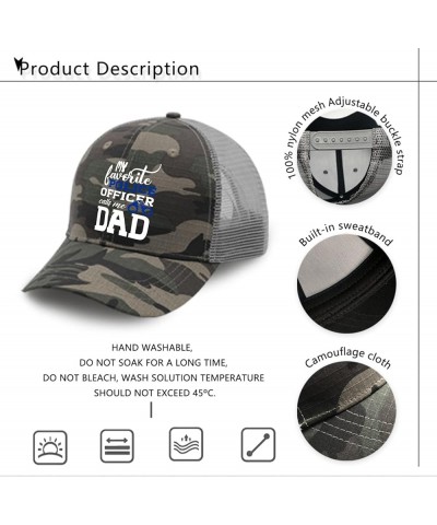 My Favorite Police Officer Calls Me Dad Policeman Golf Hat Women's Hat AllBlack Womens Baseball Hat Gifts for Allblack $11.33...