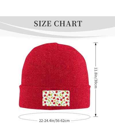 Vegetable Corn Print Unisex Soft Warm Beanie Hat for Men Women Elastic Lightweight Skiing Knitted Hat Red $13.22 Skullies & B...