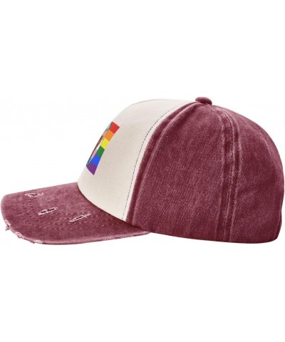 LGBT Gay Trans Pride BLM Fist Flag Upgrade Your Style with Funny Adjustable Cotton Baseball Caps for Men and Women Dark Red $...