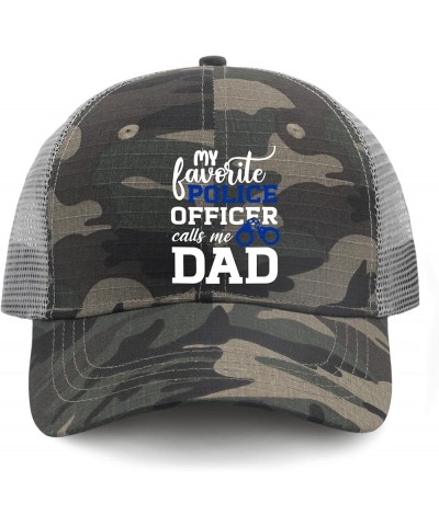 My Favorite Police Officer Calls Me Dad Policeman Golf Hat Women's Hat AllBlack Womens Baseball Hat Gifts for Allblack $11.33...