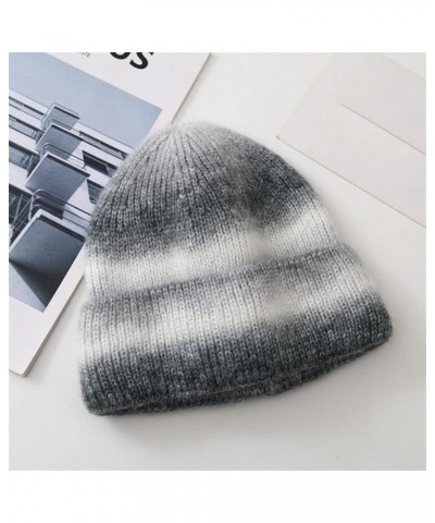 Winter Hat Set Warm Knitted Slouchy Thick Baggy Cap for Men Gifts Gifts Christmas Thanksgiving D $7.49 Skullies & Beanies