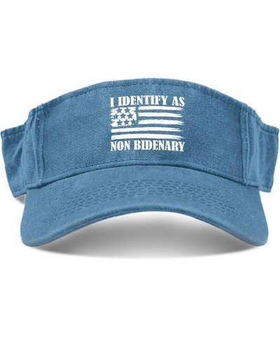 i Identify as Non didenary Hats Sun Visors for Adult Baseball Hats Flodable Sports Hats Lake Blue $12.58 Visors