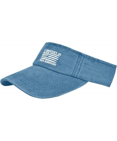 i Identify as Non didenary Hats Sun Visors for Adult Baseball Hats Flodable Sports Hats Lake Blue $12.58 Visors