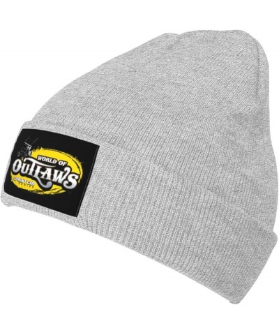 World- of Outlaws- Sprint Cars Cold Weather Cuffed Knit Beanie Skully Cap Hat One Size Fit Most Gray $12.97 Skullies & Beanies