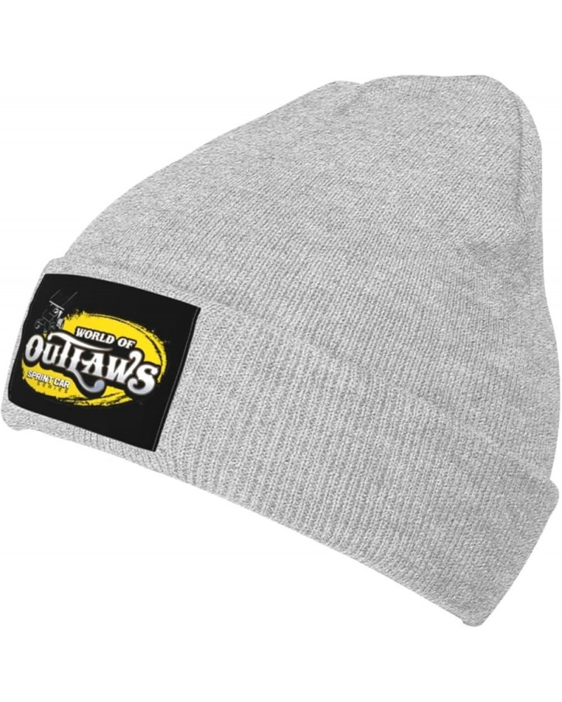 World- of Outlaws- Sprint Cars Cold Weather Cuffed Knit Beanie Skully Cap Hat One Size Fit Most Gray $12.97 Skullies & Beanies