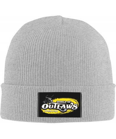 World- of Outlaws- Sprint Cars Cold Weather Cuffed Knit Beanie Skully Cap Hat One Size Fit Most Gray $12.97 Skullies & Beanies