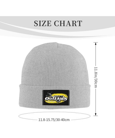 World- of Outlaws- Sprint Cars Cold Weather Cuffed Knit Beanie Skully Cap Hat One Size Fit Most Gray $12.97 Skullies & Beanies