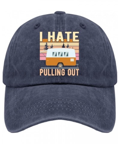 I Hate Pulling Out Sun Hat Women's Hat Pigment Khaki Fishing Hat Gifts for Mom Cycling Hats Navy Blue $9.65 Sun Hats