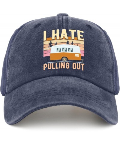 I Hate Pulling Out Sun Hat Women's Hat Pigment Khaki Fishing Hat Gifts for Mom Cycling Hats Navy Blue $9.65 Sun Hats