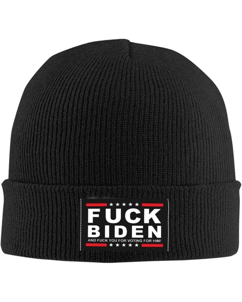 Fuck Biden and Fuck You for Voting for Him Beanie Hat Women Skull Cap Men Slouchy Hat Knitted Hat Knit Hat Black Black $9.55 ...