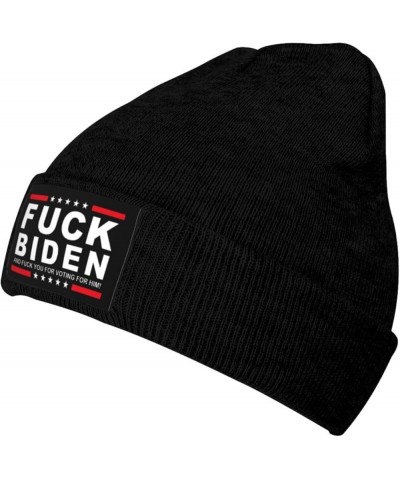 Fuck Biden and Fuck You for Voting for Him Beanie Hat Women Skull Cap Men Slouchy Hat Knitted Hat Knit Hat Black Black $9.55 ...