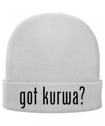 got kurwa? - Soft Adult Beanie Cap White $12.96 Skullies & Beanies