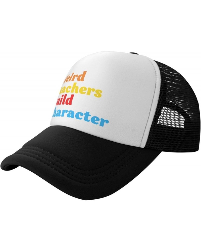 Weird Teachers Build Character Adjustable Baseball Hat Black Outdoor Uv Protection Black $11.07 Baseball Caps