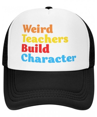 Weird Teachers Build Character Adjustable Baseball Hat Black Outdoor Uv Protection Black $11.07 Baseball Caps