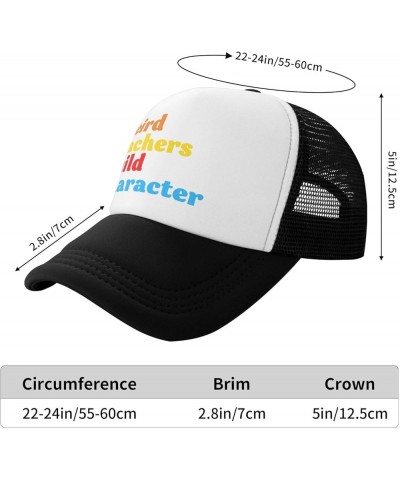 Weird Teachers Build Character Adjustable Baseball Hat Black Outdoor Uv Protection Black $11.07 Baseball Caps