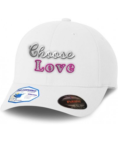 Flexfit Hats for Men & Women Choose Love Polyester Dad Hat Baseball Cap White $19.43 Baseball Caps