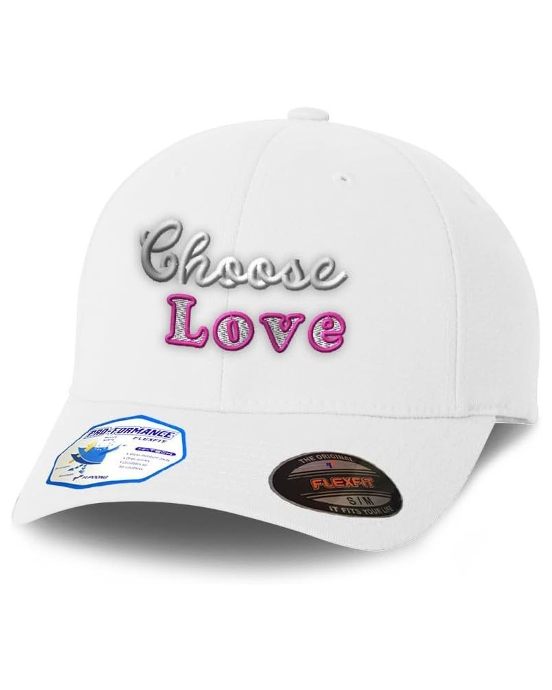 Flexfit Hats for Men & Women Choose Love Polyester Dad Hat Baseball Cap White $19.43 Baseball Caps